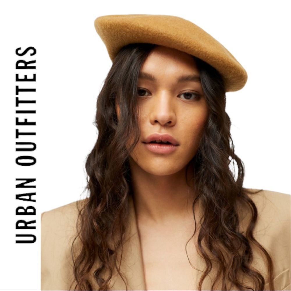 NEW Urban Outfitters UO Jolie Felt Brown Cap Hat Beret
